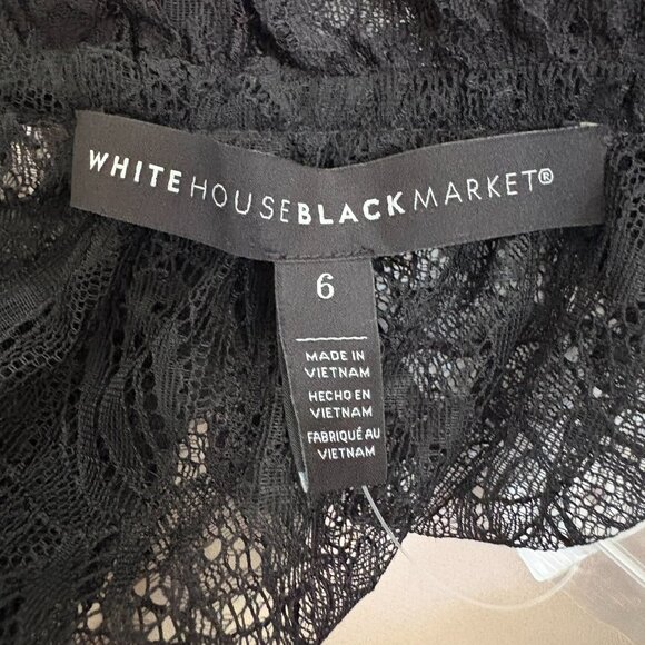 White House Black Market Lace Blouse NWT 6 - Picture 6 of 9
